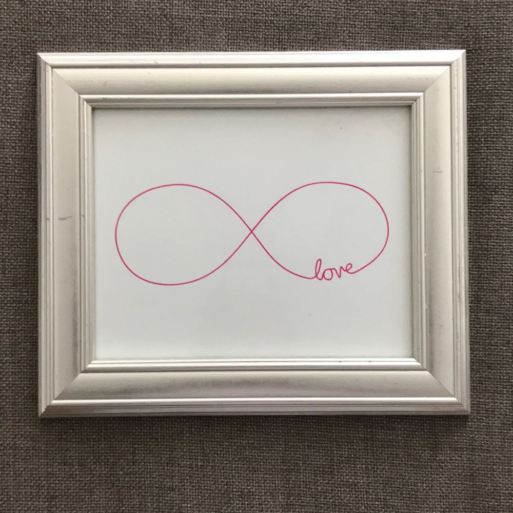 Infinity love print 8x10 framed